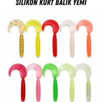 Silikon Balık Yemi Kurt - 6 CM - 10 ADET – Levrek, Çupra, Tatlı Su, Spin Olta ve Kıyı Atışı Uyumlu Arkhelais Fishing