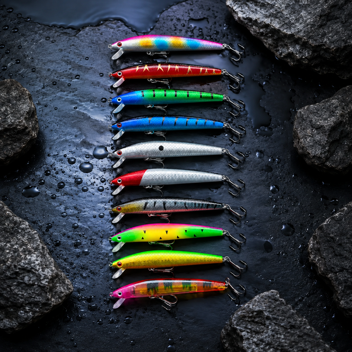 10'Lu Minnow Sahte Balık Yemi Seti (9gr - 10cm) Arkhelais Fishing