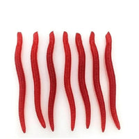 Silikon Solucan Balık Yemi 100 Adet – 3,5 cm Küçük Boy, Kırmızı, Esnek Yapı Arkhelais Fishing