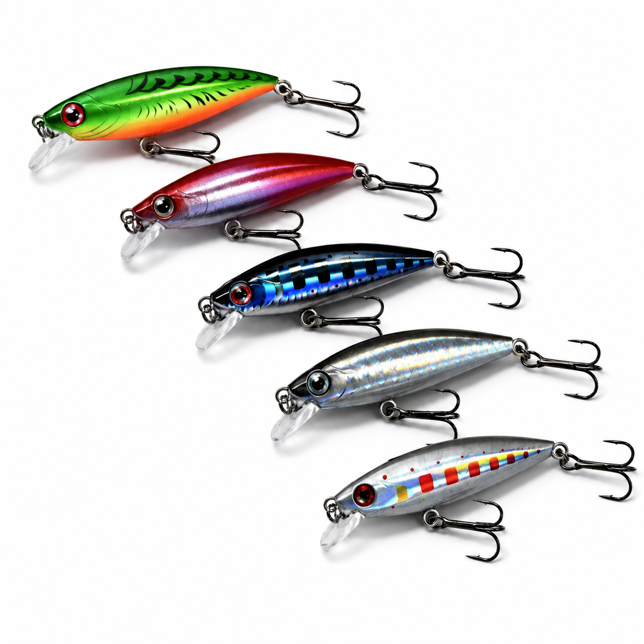 Mini Minnow Seti - 5 Gözlü Plastik Kutu Hediyeli Arkhelais Fishing