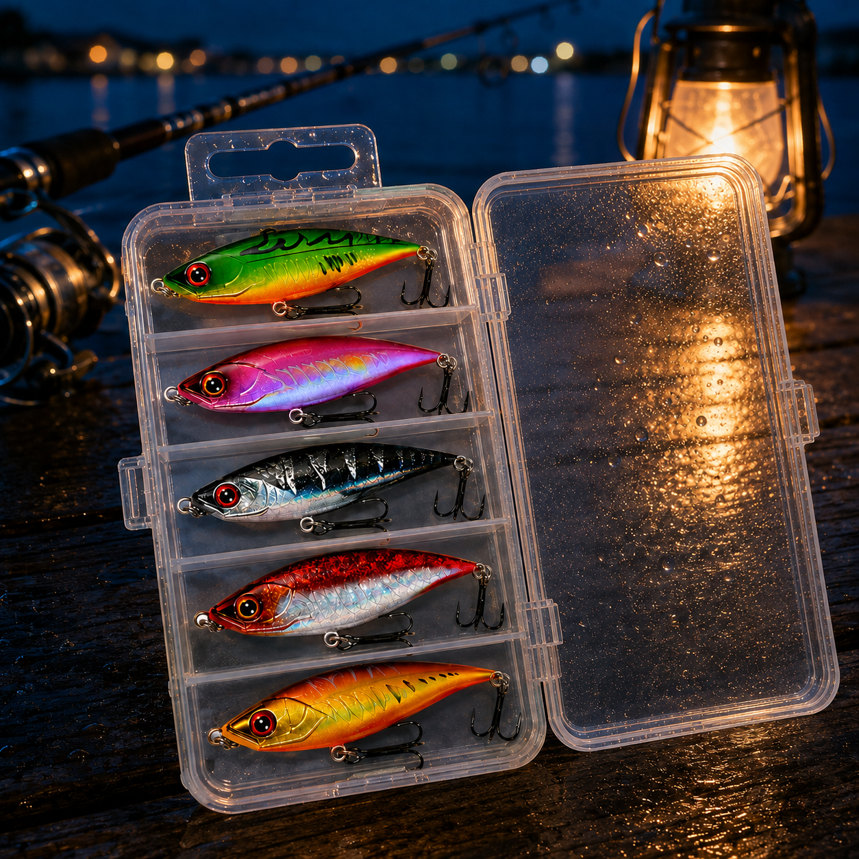 Lipless Crankbait Seti - 5 Gözlü Plastik Kutu Hediyeli Arkhelais Fishing