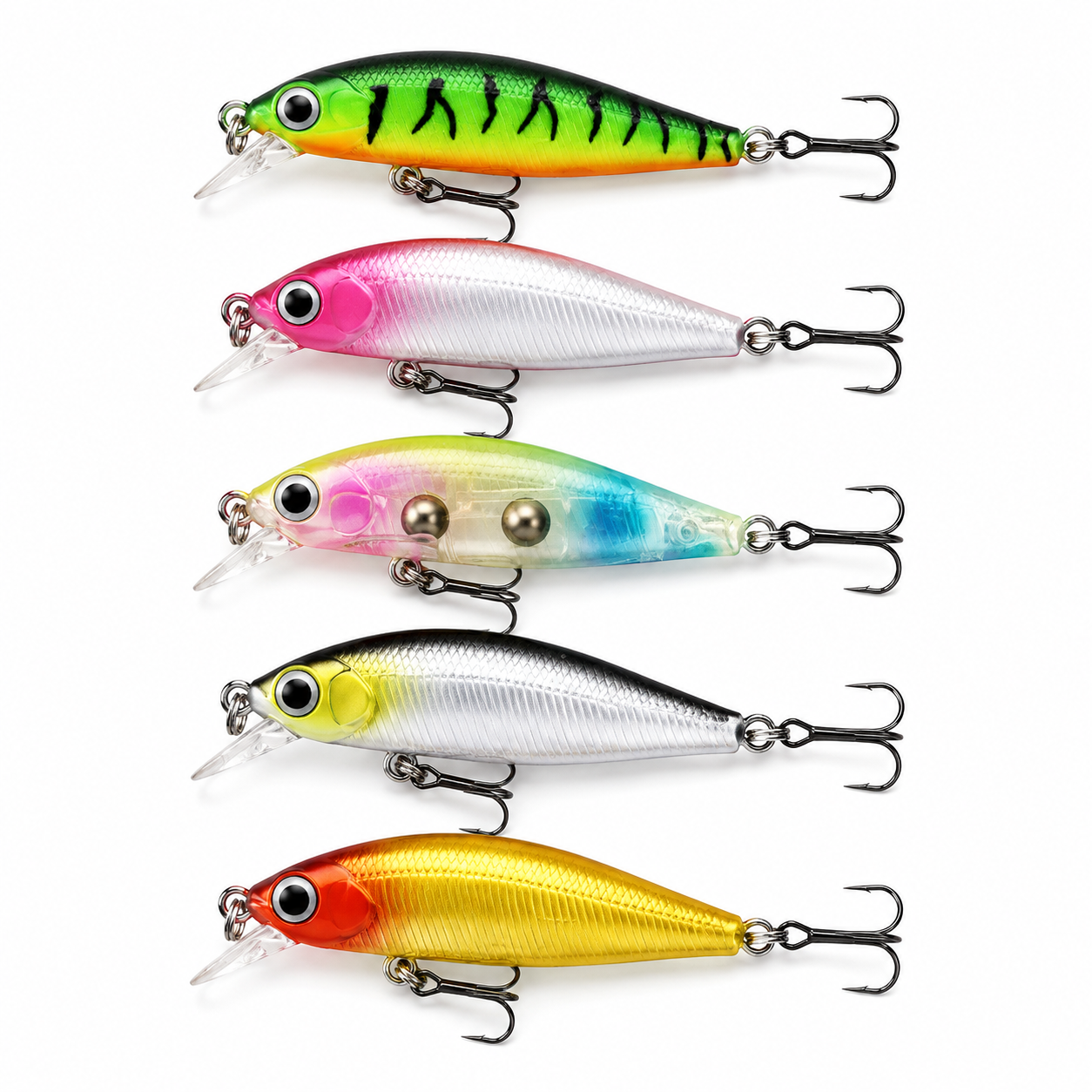 Mini Minnow Seti - 5 Gözlü Plastik Kutu Hediyeli Arkhelais Fishing