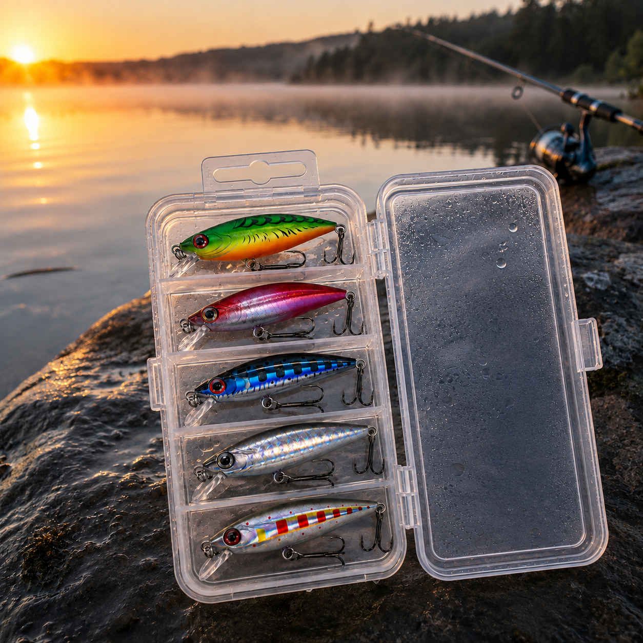Mini Minnow Seti - 5 Gözlü Plastik Kutu Hediyeli Arkhelais Fishing