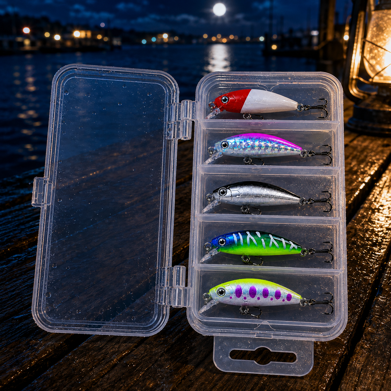 Mini Minnow Seti - 5 Gözlü Plastik Kutu Hediyeli Arkhelais Fishing