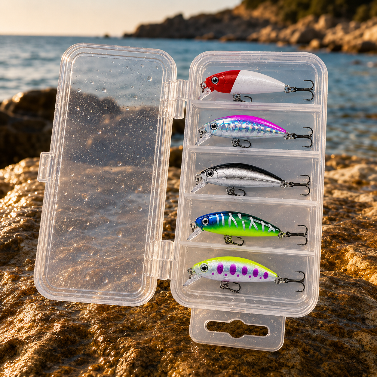 Mini Minnow Seti - 5 Gözlü Plastik Kutu Hediyeli Arkhelais Fishing