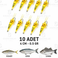 Karides Görünümlü Silikon Balık Yemi 10’lu Paket Arkhelais Fishing