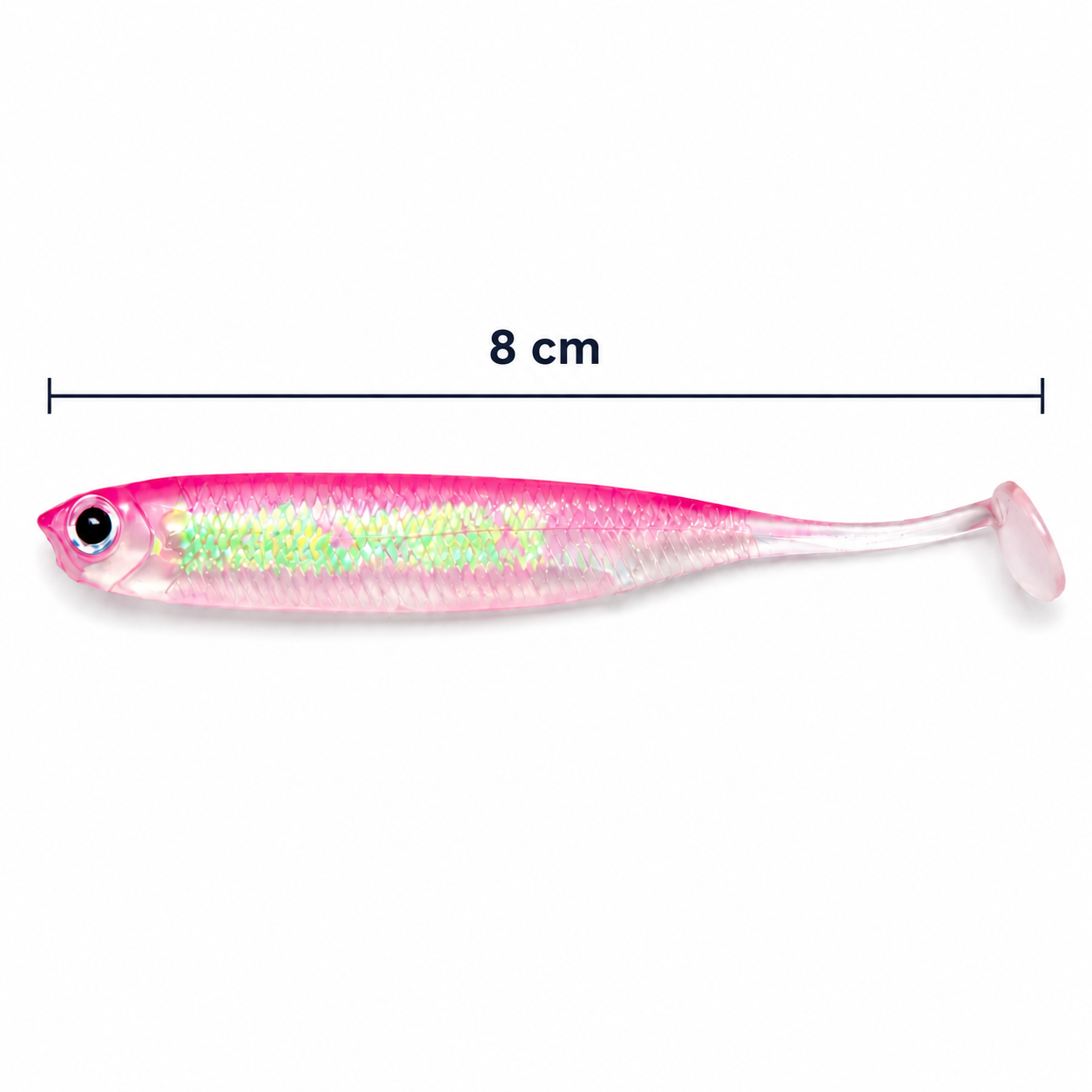 5'li Yassı Kuyruk Hologramlı Silikon Balık Yemi Seti Arkhelais Fishing