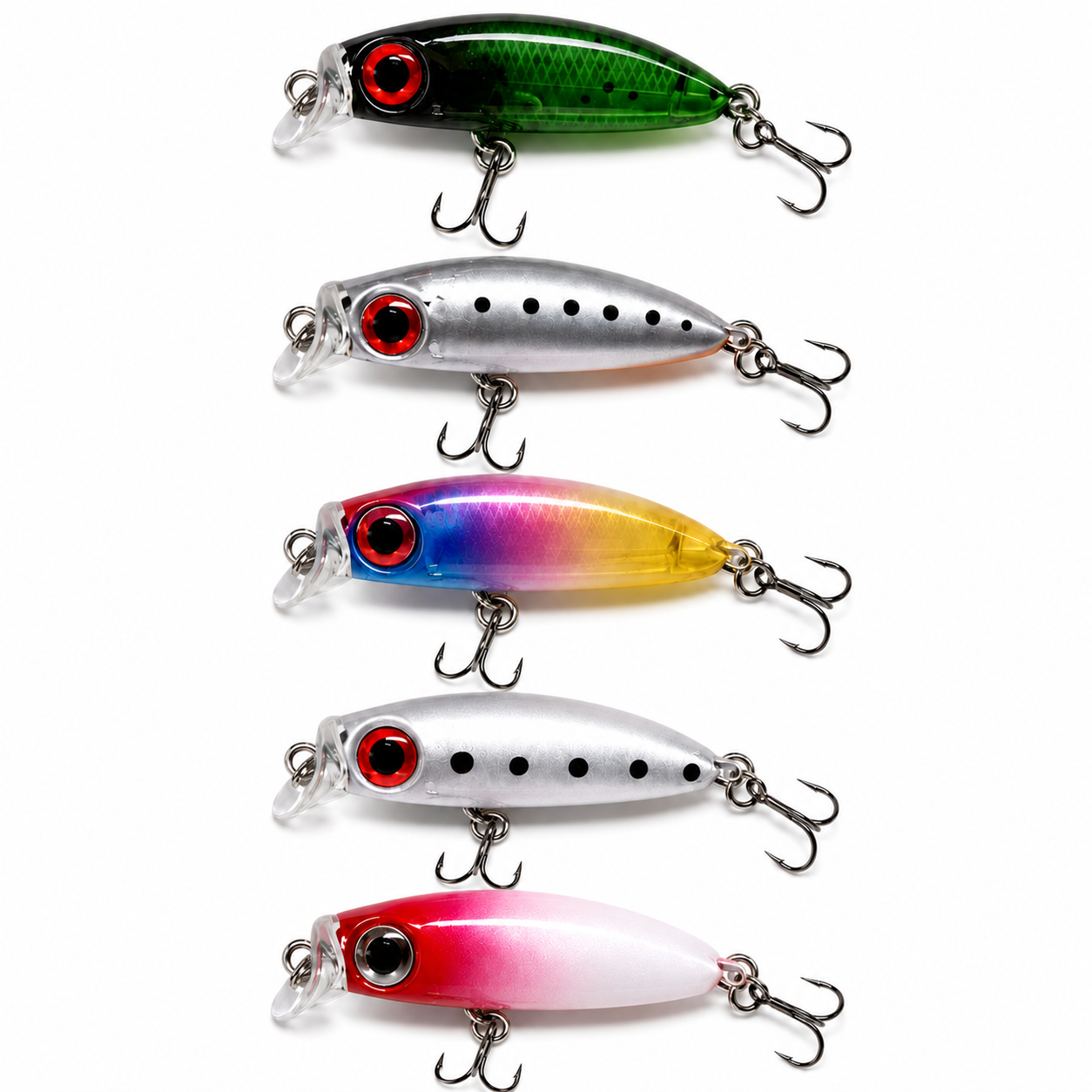 Mini Crankbait Seti - 5 Gözlü Plastik Kutu Hediyeli Arkhelais Fishing