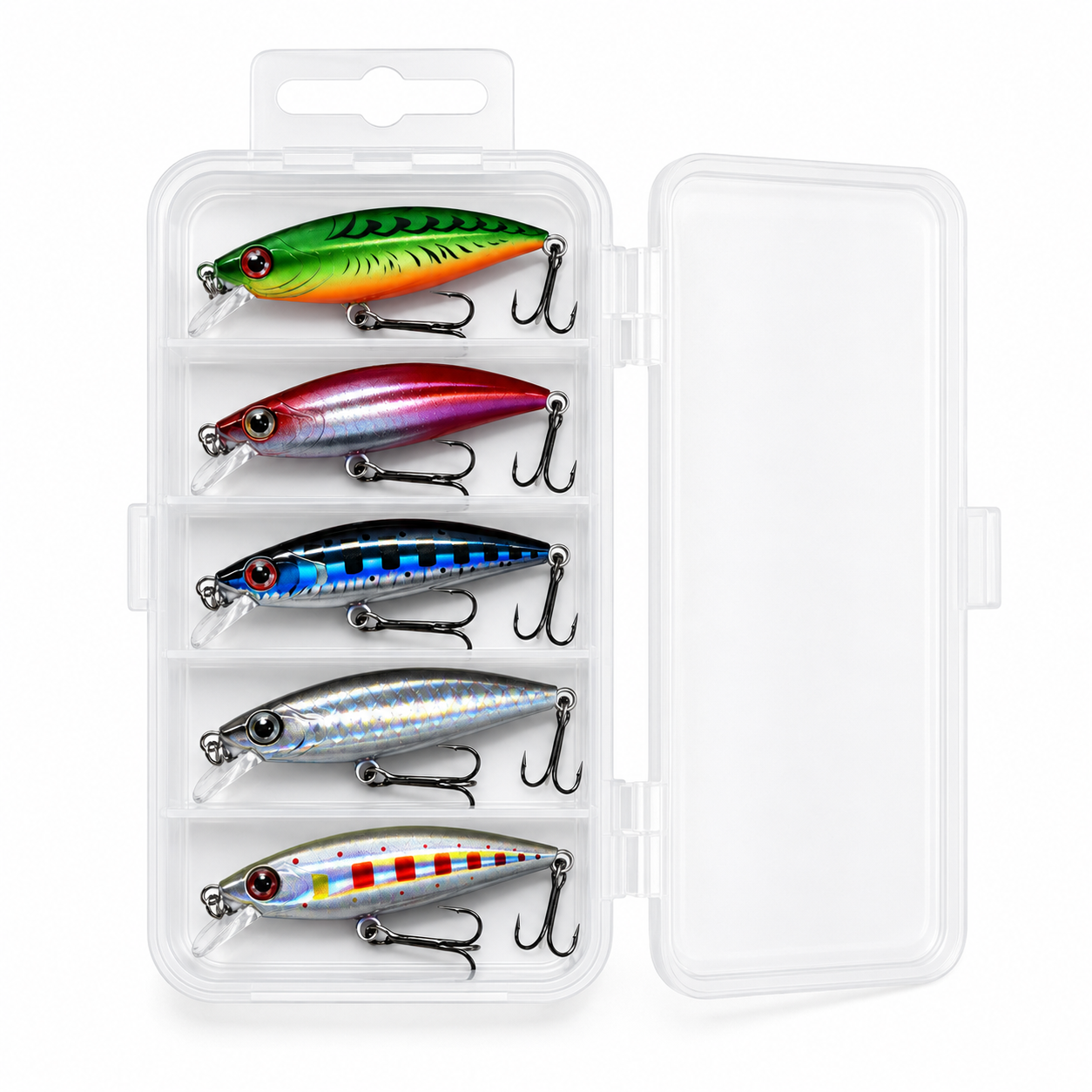 Mini Minnow Seti - 5 Gözlü Plastik Kutu Hediyeli Arkhelais Fishing