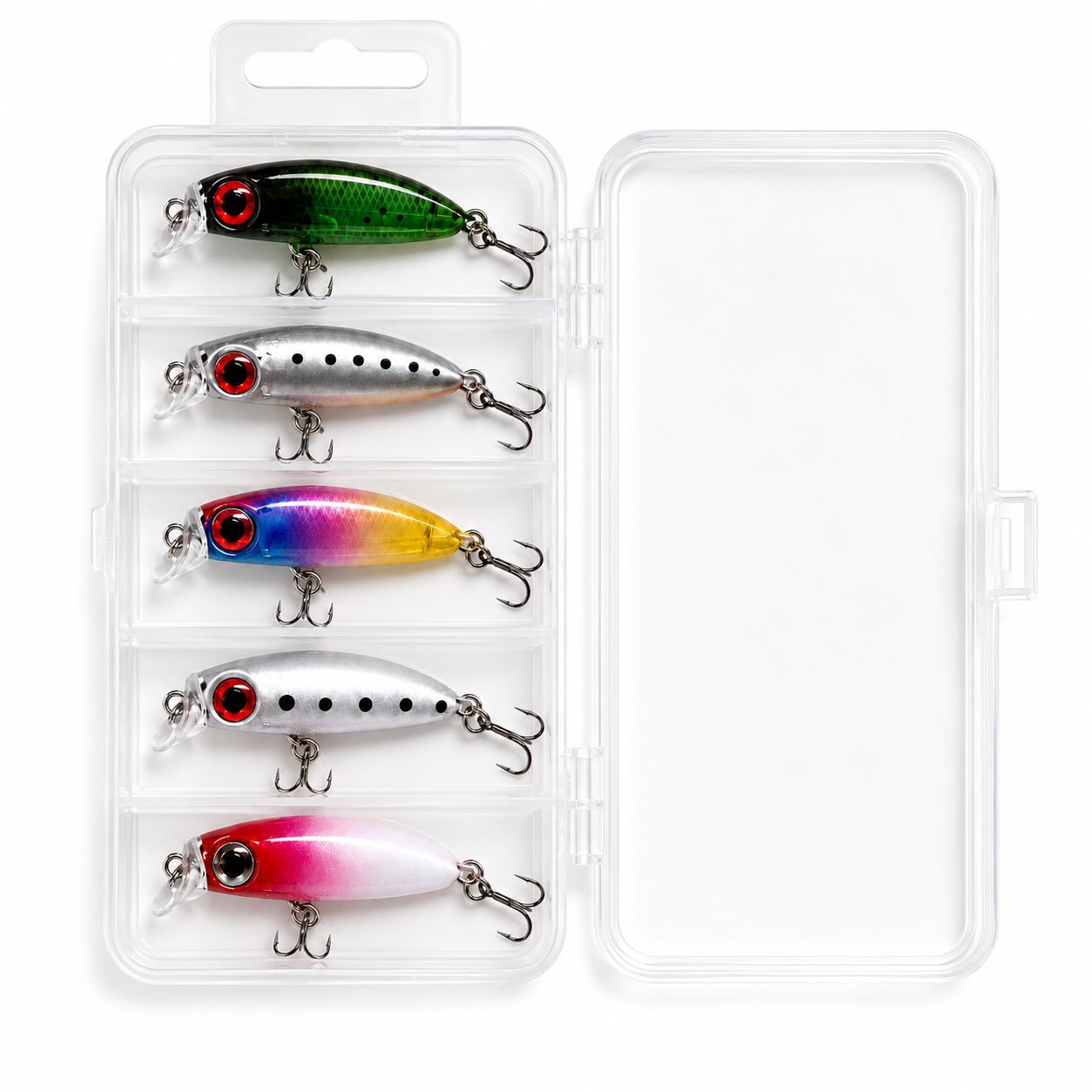 Mini Crankbait Seti - 5 Gözlü Plastik Kutu Hediyeli Arkhelais Fishing